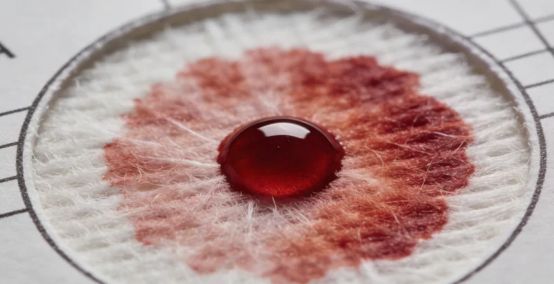 医护人员正在规范采集血液样本,