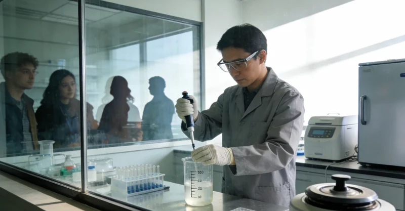 专业人员正在为客户解读基因检测报告