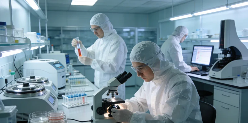 专业基因检测实验室工作场景