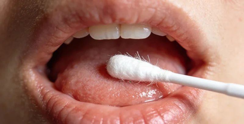 医护人员正在为咨询者进行深部痰