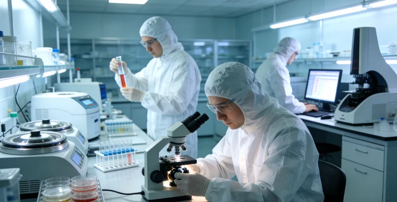 实验室技术人员正在操作高通量测