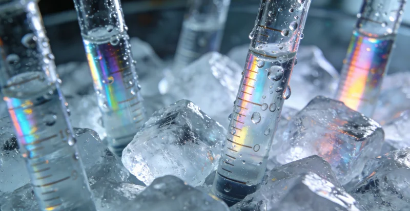 一位皮肤科医生正在显微镜下认真