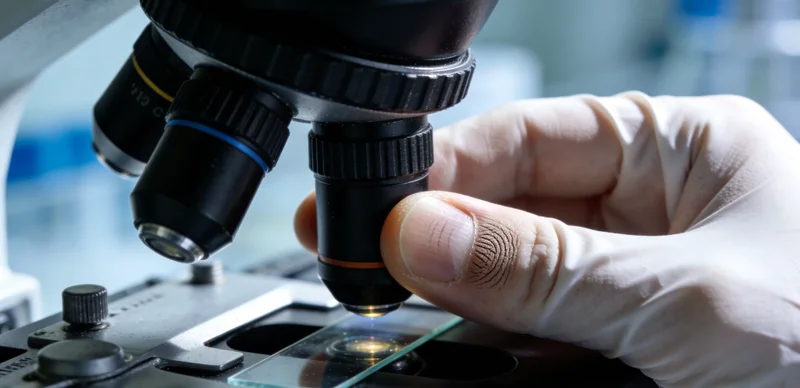 医生在诊室为患者分析胸腔积液检