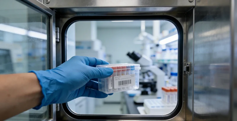 遗传咨询师正在电脑前,为咨询者