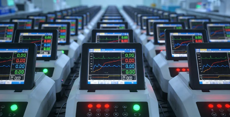 实验室内，技术人员正在操作基因