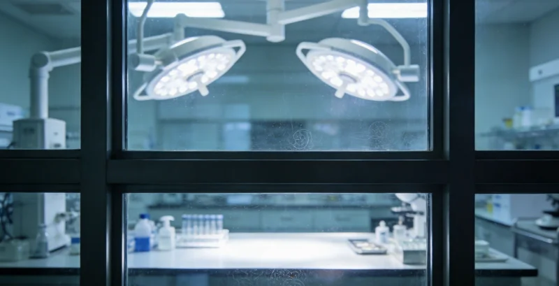 先进的基因测序仪器在实验室内运