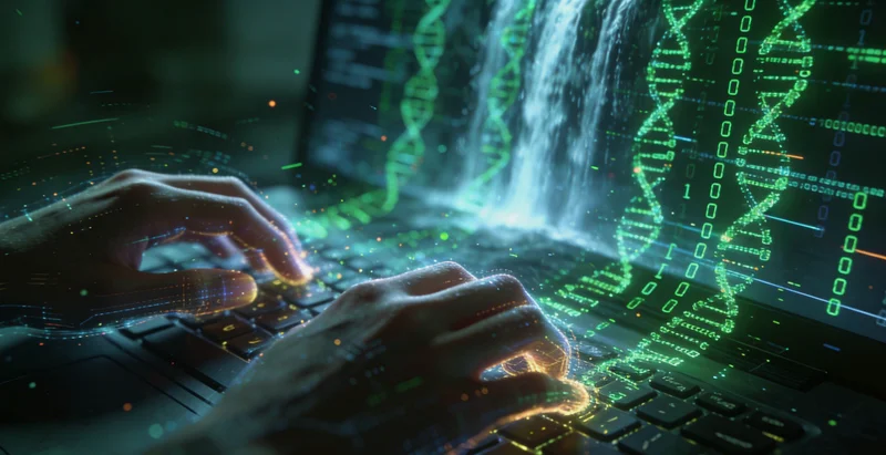 精密的高通量基因测序仪正在工作