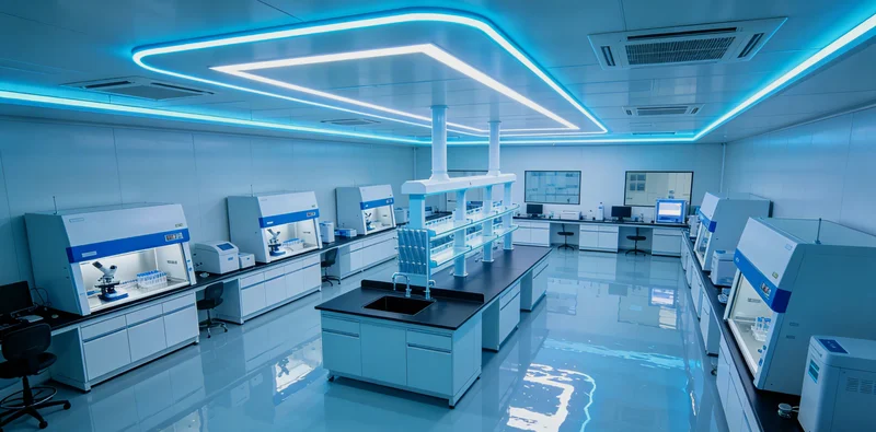 专业人员在实验室进行样本采集与