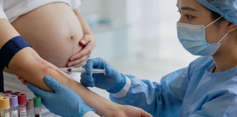 护士正在为患者采集用于CMV基