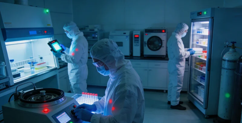 实验室内,技术人员正在操作精密