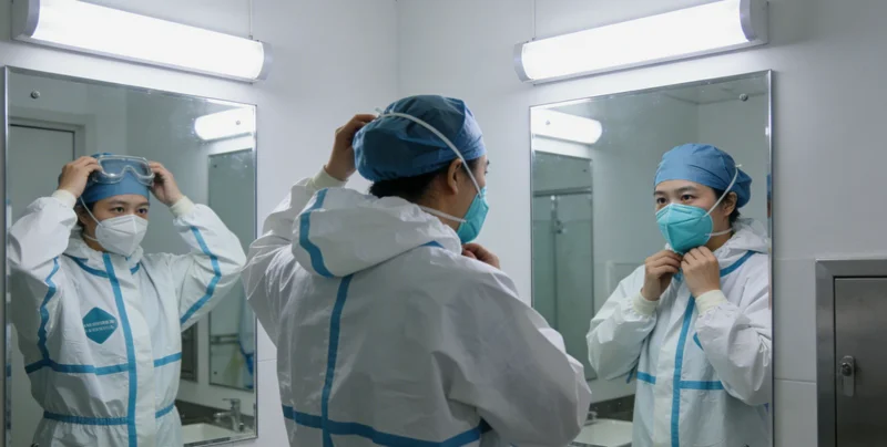 女性在手机上查看电子版检测报告