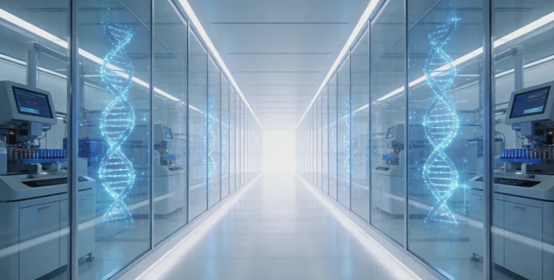 医生在诊室内,指着电脑屏幕上的