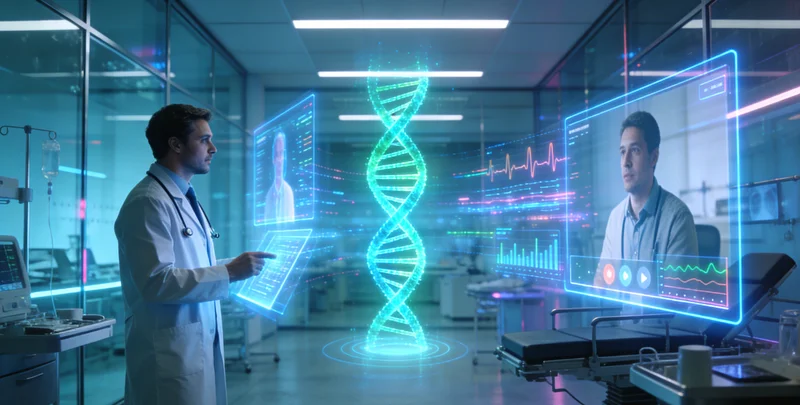 邵阳未来医疗概念图，基因数据与