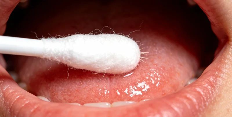 医护人员正在向咨询者演示如何正