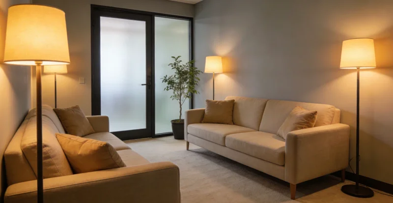 医生与患者在医院诊室内进行友好