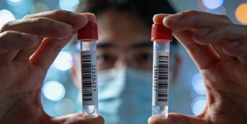 母亲与健康婴儿的温馨互动场景