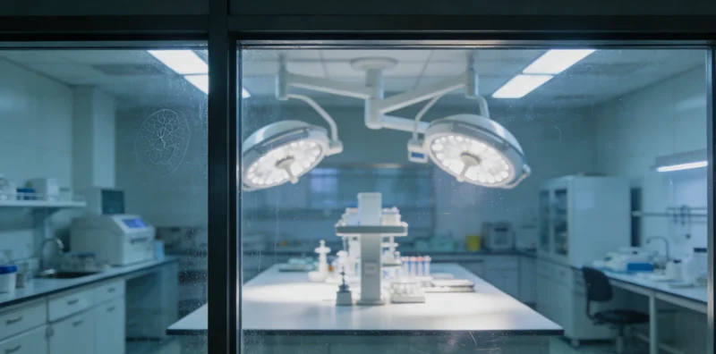 实验室技术人员正在操作精密仪器