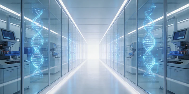 医生正在与家属沟通基于基因检测