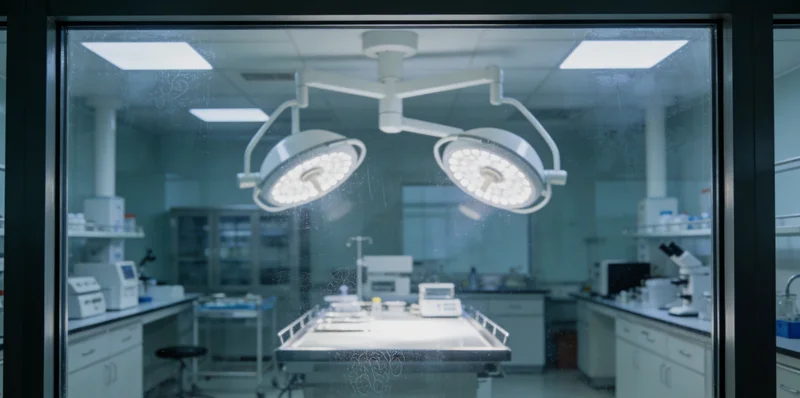 一位医生正在电脑前认真分析基因