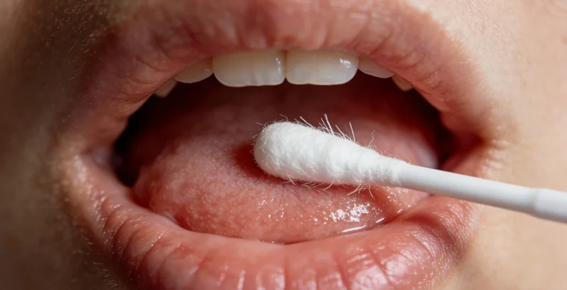 专业医护人员进行无痛HPV采样