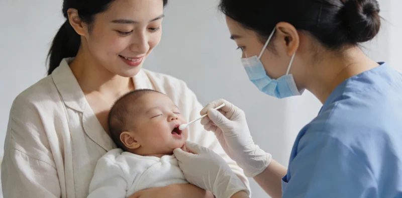 展示医护人员按照标准流程为咨询