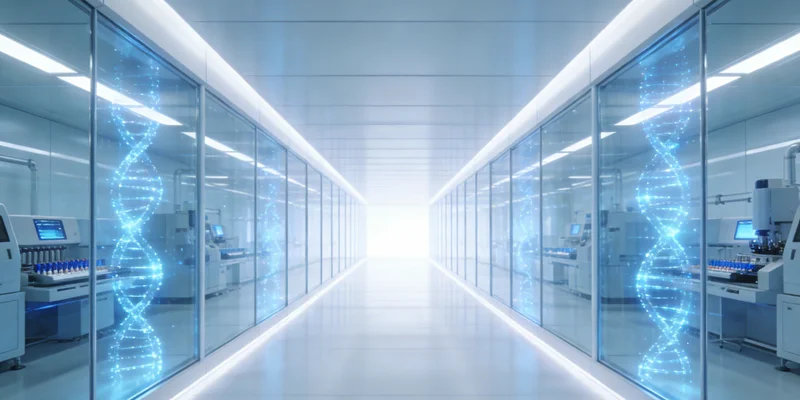 检验科技术人员正在显微镜下仔细