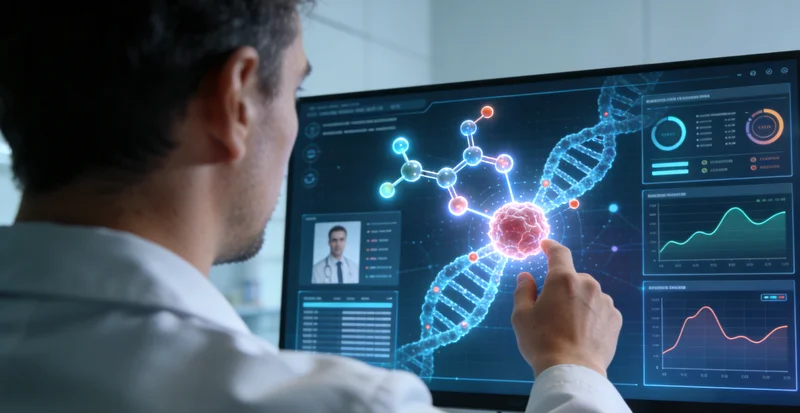 保定基因检测报告与DNA模型示