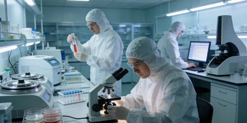 专业基因检测实验室内部，技术人