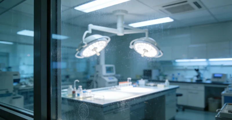 高科技实验室中进行的基因测序流