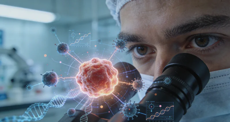 铁岭医生与患者共同查看基因检测