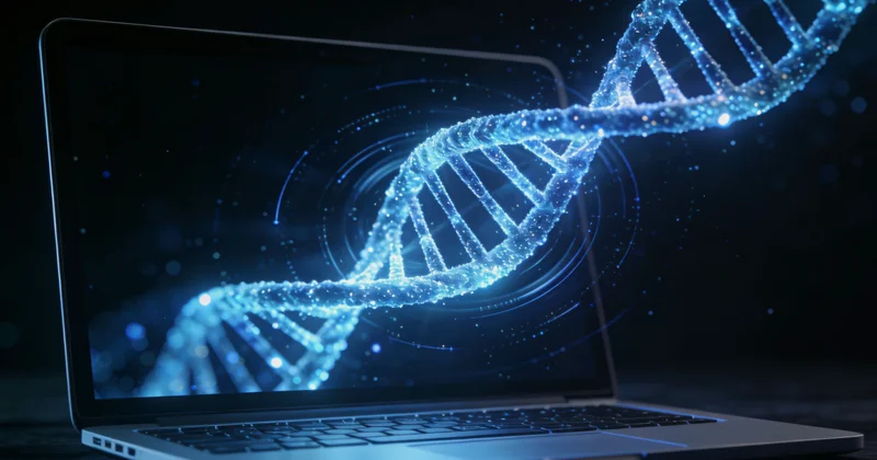 基因检测原理示意图,展示DNA