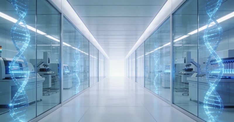 医院检验科内景，展示医疗检测环