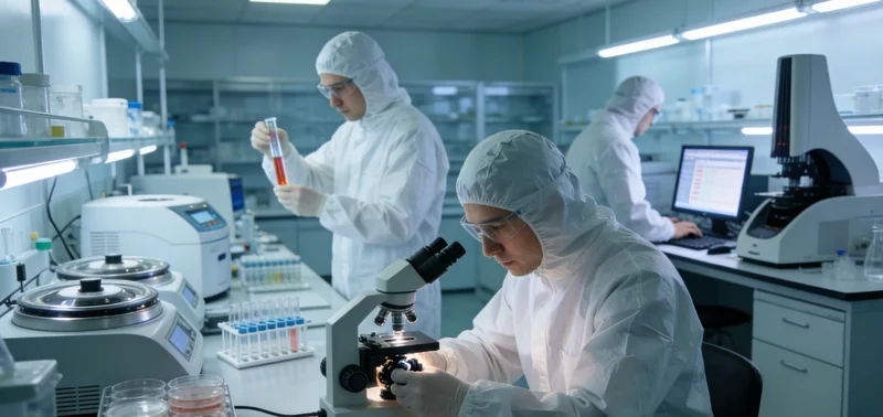 电脑屏幕上显示复杂的基因序列数