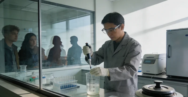 传统培养皿与现代化基因测序仪器