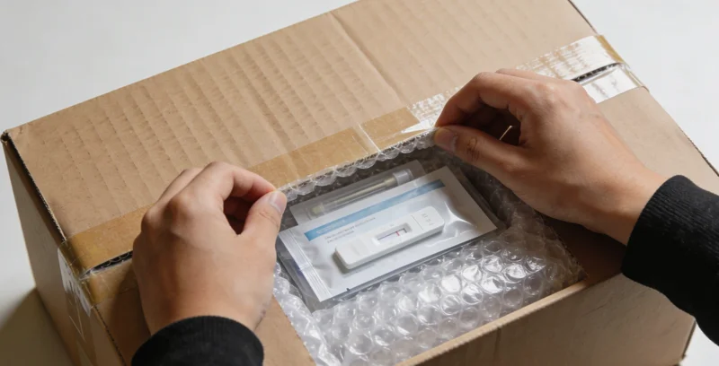 医生在办公室内与患者家属进行详