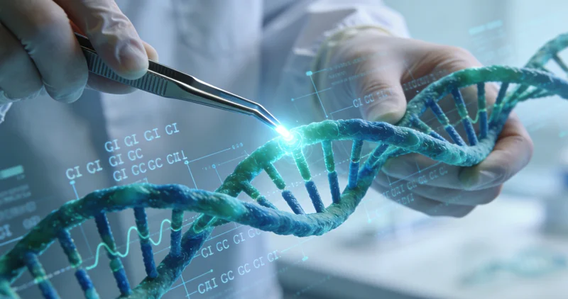 基因检测实验室技术人员操作测序