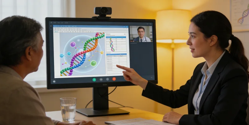 佛山遗传咨询门诊医生向夫妇讲解