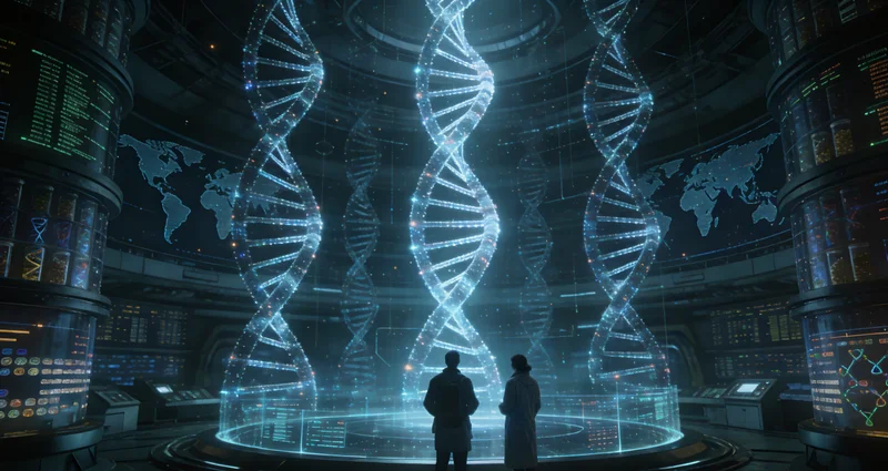 高科技基因测序实验室内部