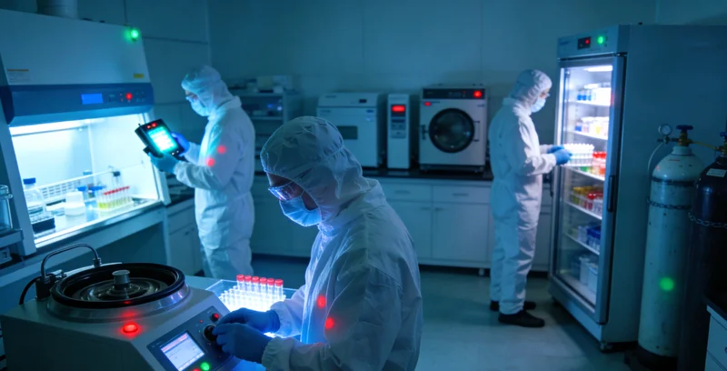 科技感DNA双螺旋与数据流结合