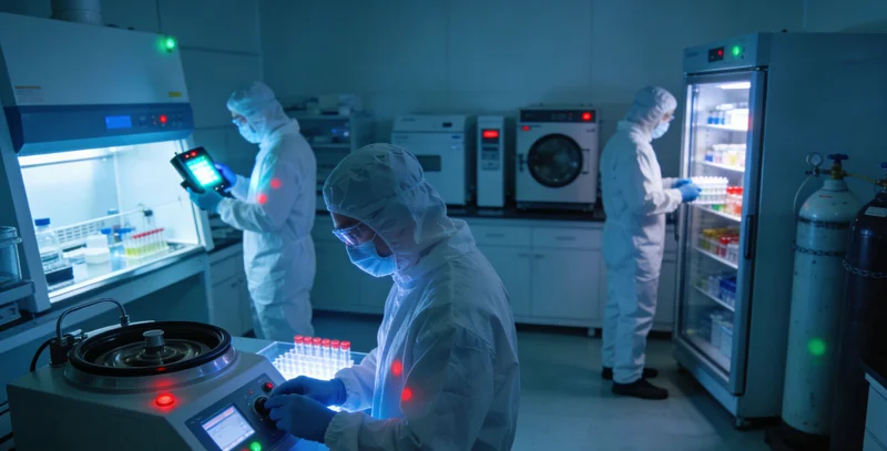 基因测序实验室内部,工作人员操