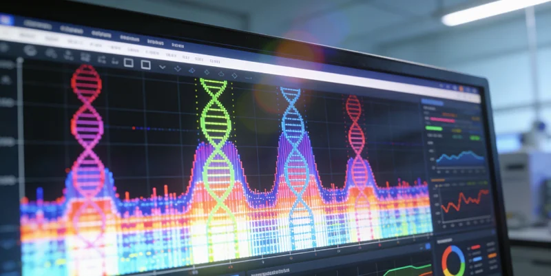 生物信息分析师正在分析测序数据