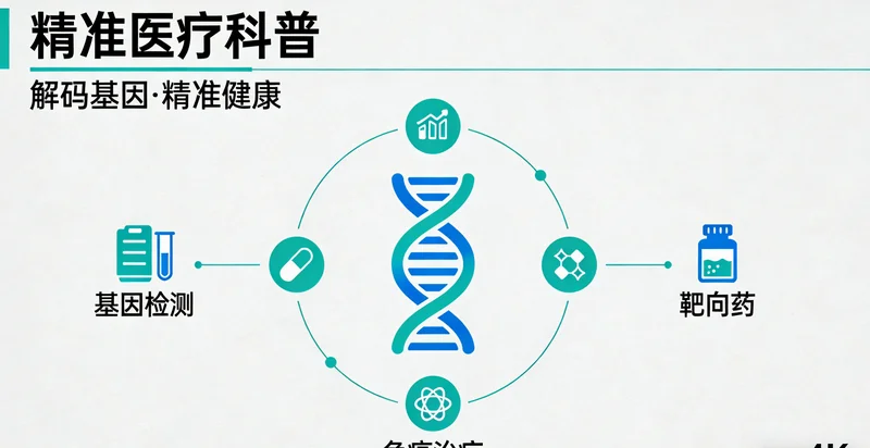 白银癌症靶向治疗概念图