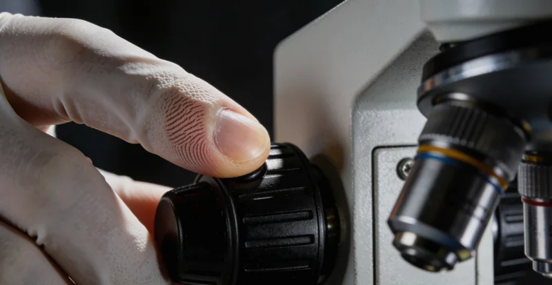 一位医生正在分析腹腔积液的检测