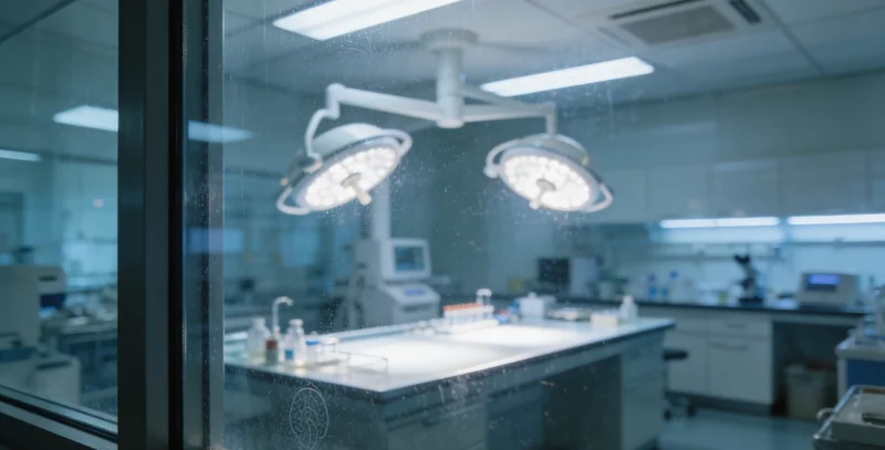 专业人员在实验室内操作精密仪器