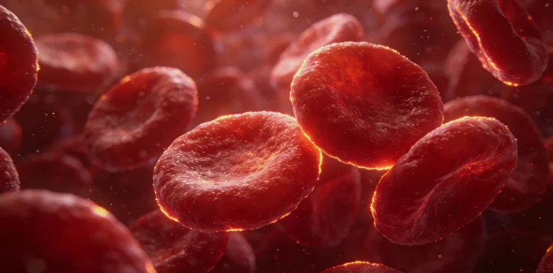 医生在诊室内向患者介绍检测的必