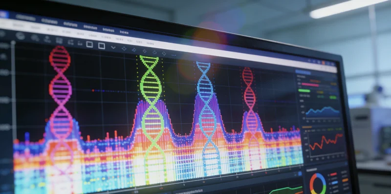 实验室中正在运行的高通量测序仪
