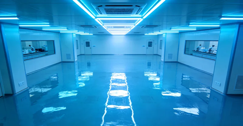 专业PCR实验室内部，技术人员