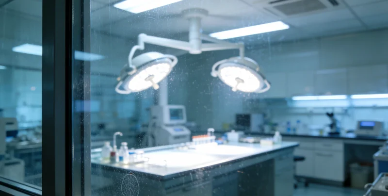 高科技基因测序实验室内部工作场