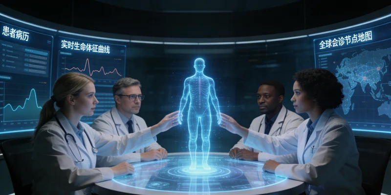 医生与家庭进行遗传咨询沟通