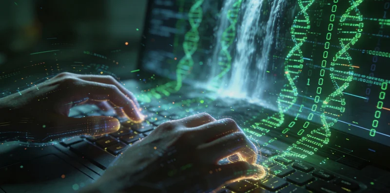 现代基因检测实验室内部,展示高